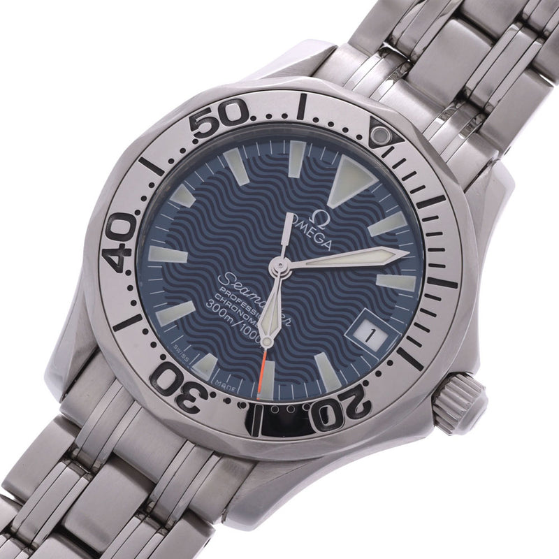 OMEGA Omega Seamaster Professional 300 2253.80 Men SS Watch Automatic Rolling Blue Characters A-Rank Used Silgrin