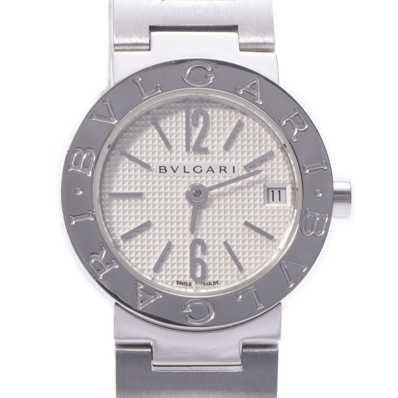 Bvlgari Bulgari Burgari Burgari 23 BB23SS女士SS Watch石英白色航班A-Rank使用Silgrin