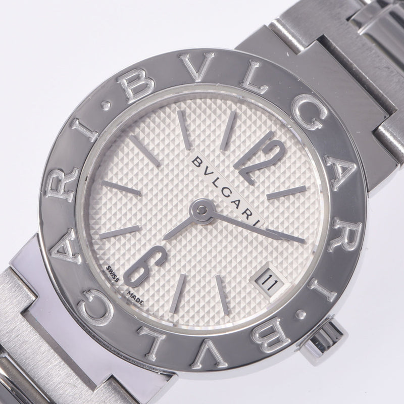 Bvlgari Bulgari Burgari Burgari 23 BB23SS女士SS Watch石英白色航班A-Rank使用Silgrin