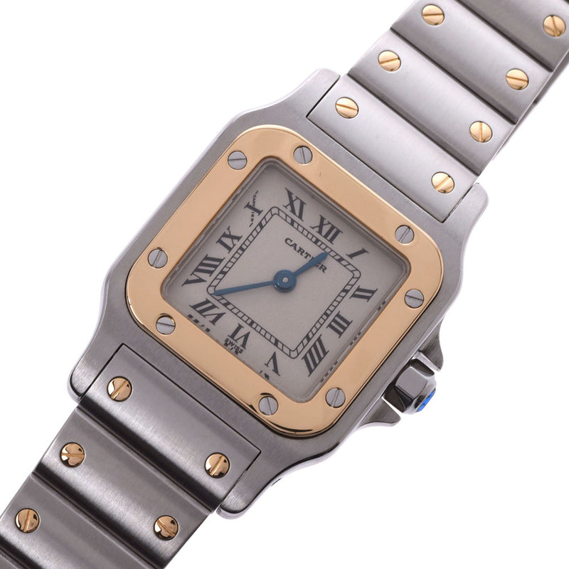 Cartier Santos Garth SM ladies YG / SS Watch automatic Ivory