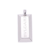 BVLGARI Bulgari Ingot Logo Unisex K18WG Pendant Top A-Rank Used Silgrin