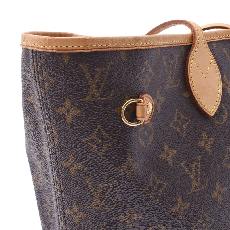 Louis Vuitton Louis Vuitton Monogram从不全毫米棕色M40156男女皆宜音乐帆布手提包B等级使用水池