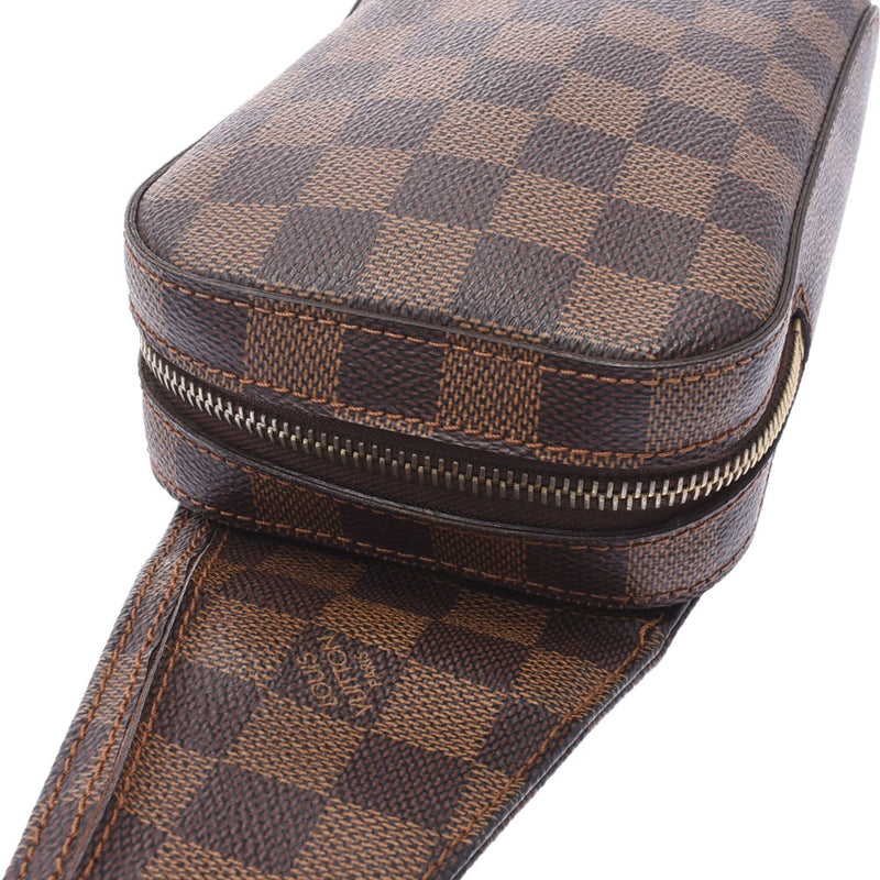 LOUIS VUITTON路易威登Damier Jeronimos腰包棕色N51994男女皆宜的Damier帆布肩背包AB等级二手Ginzo