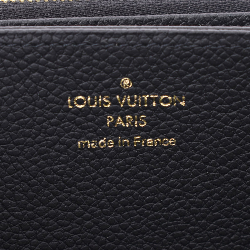 Louis Vuitton Louis Vuitton Monogram Amplit Zippy钱包Noir M61864男女皆宜的Monogram Anplant Long Wallet Ab等级使用Silgrin