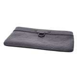 路易威登路易威登Monogram Shadow Pochette Discovery PM Black M62903男女皆宜的皮革离合器袋A-Rank使用水池