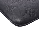 路易威登路易威登Monogram Shadow Pochette Discovery PM Black M62903男女皆宜的皮革离合器袋A-Rank使用水池