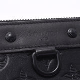 路易威登路易威登Monogram Shadow Pochette Discovery PM Black M62903男女皆宜的皮革离合器袋A-Rank使用水池