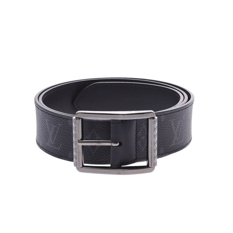 Louis Vuitton Louis Vuitton Eclipse Santure Leverso 95cm Black / Gray M9044T Men's Leather Belt A-Rank Used Sinkjo