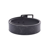 Louis Vuitton Louis Vuitton Eclipse Santure Leverso 95cm Black / Gray M9044T Men's Leather Belt A-Rank Used Sinkjo