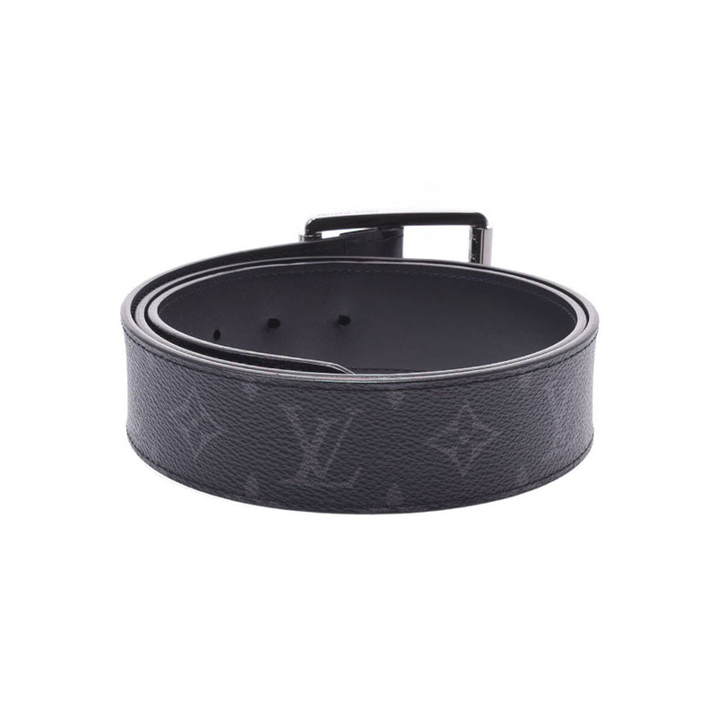 Louis Vuitton Louis Vuitton Eclipse Santure Leverso 95cm Black / Gray M9044T Men's Leather Belt A-Rank Used Sinkjo