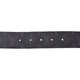 Louis Vuitton Louis Vuitton Eclipse Santure Leverso 95cm Black / Gray M9044T Men's Leather Belt A-Rank Used Sinkjo
