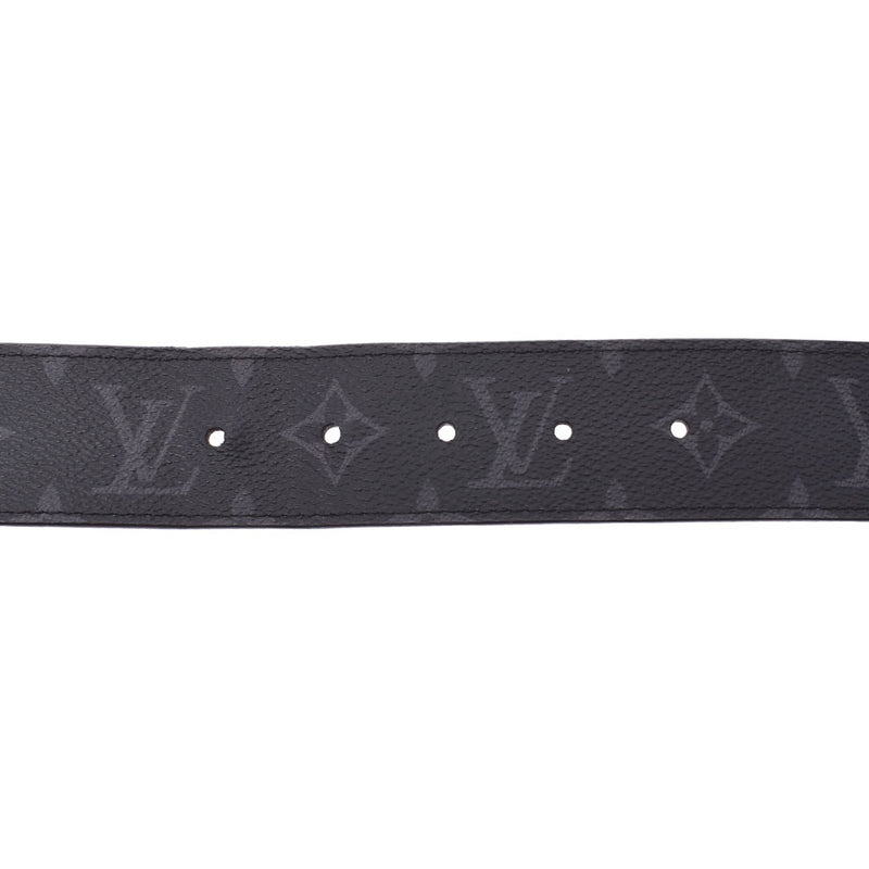 Louis Vuitton Louis Vuitton Eclipse Santure Leverso 95cm Black / Gray M9044T Men's Leather Belt A-Rank Used Sinkjo