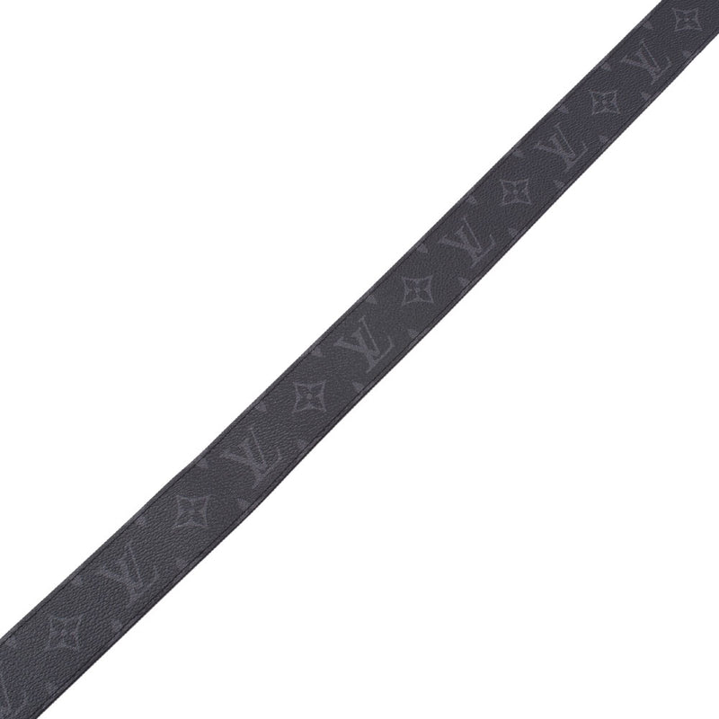 Louis Vuitton Louis Vuitton Eclipse Santure Leverso 95cm Black / Gray M9044T Men's Leather Belt A-Rank Used Sinkjo