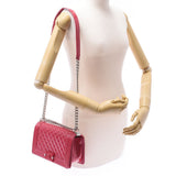 CHANEL シャネル ボーイシャネル チェーンショルダーバッグ ピンク シルバー金具 レディース エナメル ショルダーバッグ ABランク 中古 銀蔵