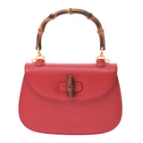GUCCI Gucci Bamboo 2way Bag Red Women Leather / Bamboo Handbags A-rank used Silgrin