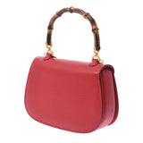 GUCCI Gucci Bamboo 2way Bag Red Women Leather / Bamboo Handbags A-rank used Silgrin