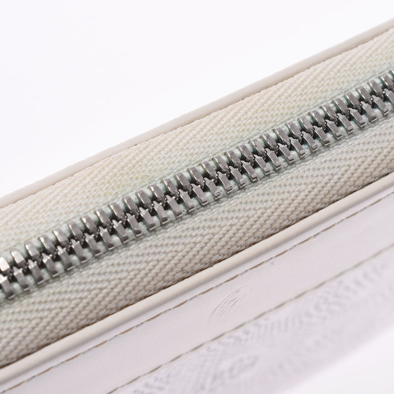 GOYARD] Goyal Round zipper long wallet PVC White Unisex Long