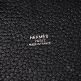 Hermes Hermes Picon Pm黑色银色支架□H-ingraving（2004年左右）女士Triyo克莱默手提包B排名使用水池