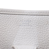 Hermes Hermes Evelin 3 PM White Silver Bracket □ Jo Engraved (around 2011) Unisex Triyo Clemance Shoulder Bag B Rank Used Silgrin