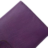 Hermes Hermes Beams Frelation Purple Silver Bracket □ M Steel (around 2009) Unisex Lizard Two-folded wallet B rank used Silgrin