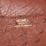 Hermes Hermes议程茶□雕刻（左右1997年）UniSEX Ostrich笔记本封面A级使用Silgrin