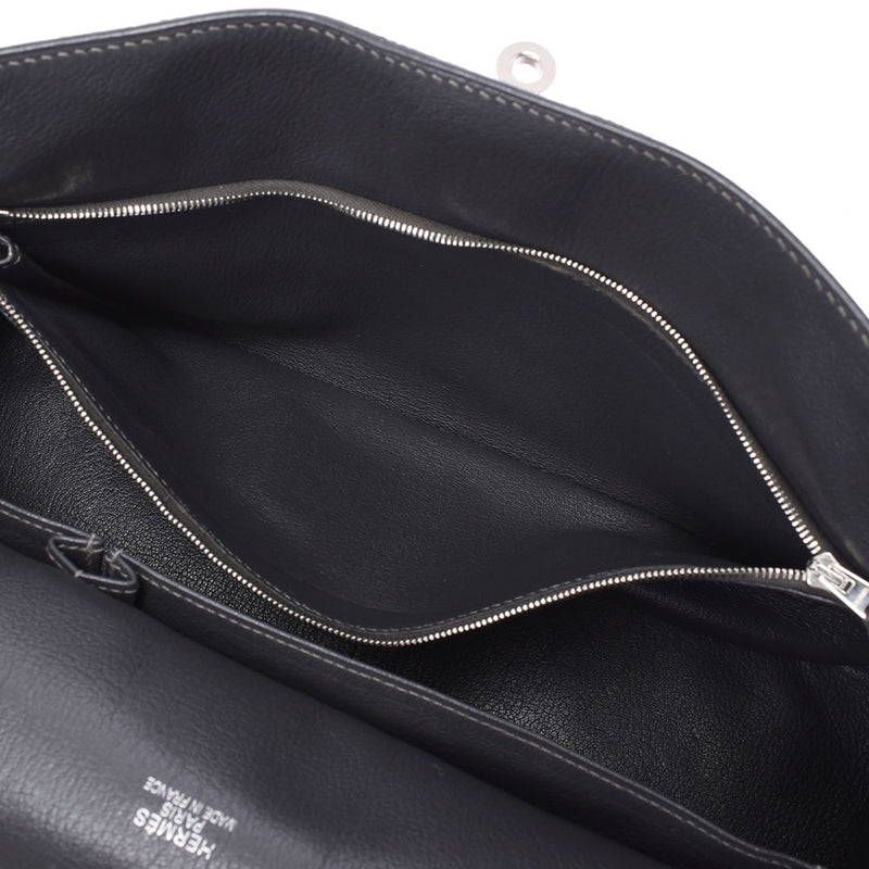 Hermes Hermes Gipsiere 34 Graphite Silver Bracket □ L Handling (around 2008) Unisex Triyo Clemance Shoulder Bag AB Rank Used Silgrin