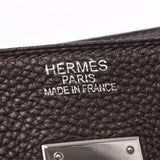 Hermes Hermes Burkin 40 Ebenne Silver Bracket□L-engraving（大约2008年）UniSEX Togo手袋AB排名使用Silgrin
