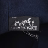 赫尔梅斯爱马普罗米米尔蓝色中性帆布/皮革挎包B级二手银藏