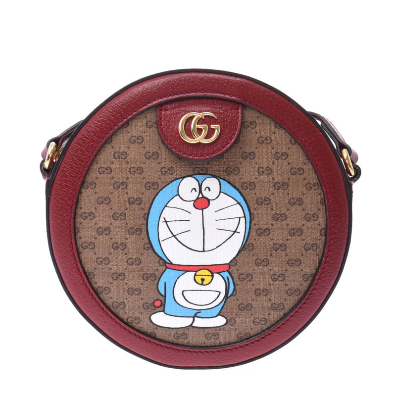 GUCCI Gucci Doraemon Collaboration GG Pattern Boldeau / Brown 625216 Women's GG Sprim Canvas Leather Shoulder Bag A-Rank Used Silgrin