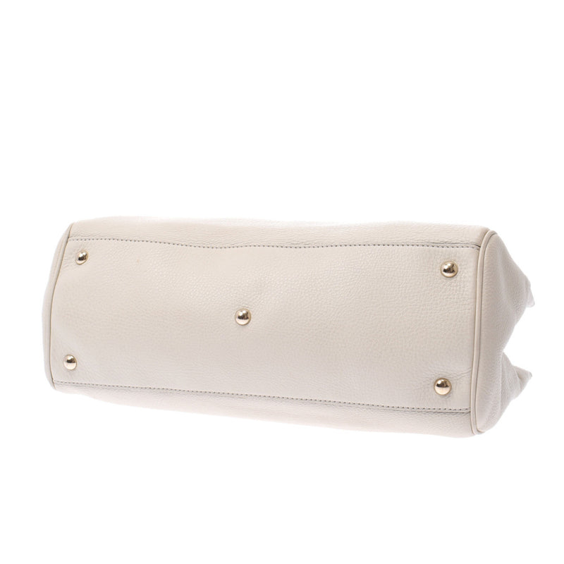 GUCCI Gucci Bamboo Shopper 2way Bag Ivory 323660 Women's Curf Handbags AB Rank Used Sinkjo