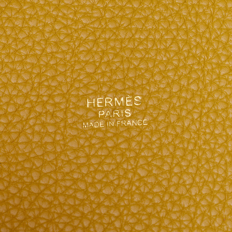 Hermes Hermes Picon Lock MM Jeane Aim Bull Gold Bracket C刻（2018年左右）女式三重纤维手提包未使用的Silgrin