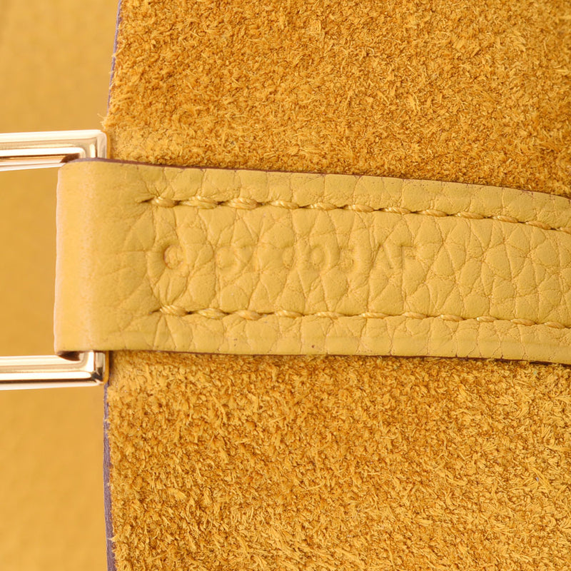 Hermes Hermes Picon Lock MM Jeane Aim Bull Gold Bracket C刻（2018年左右）女式三重纤维手提包未使用的Silgrin