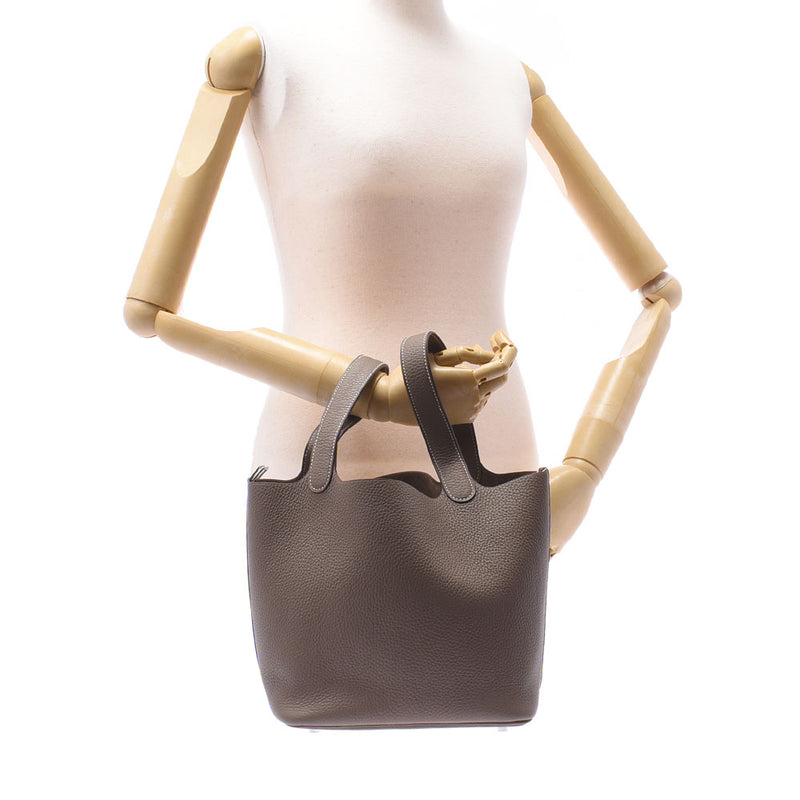 Hermes Hermes Picon Tone Rock MM eThoup Silver Fittings y刻（2020年）女士Triyo克莱默手提包新的银杏