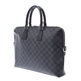 Louis Vuitton Louis Vuitton Damier Graphit PDJ Porto de Qmee Men's Black N48224 Men's Dumier Graphit Canvas Business Bag A-Rank Used Sinkjo