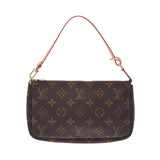 LOUIS VUITTON Monogram Pochette附件棕色M51980女士Monogram帆布附件袋A级二手Ginzo