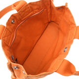 Hermes Hermes Deauville PM手提袋法国节日有限公司橙色男女通用Canvas手提包B排名使用Silgrin