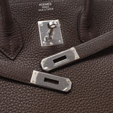 HERMES エルメス バーキン 35 カフェ シルバー金具 □M刻印(2009年頃) ユニセックス トリヨンクレマンス ハンドバッグ 新同 中古 銀蔵