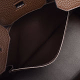 HERMES エルメス バーキン 35 カフェ シルバー金具 □M刻印(2009年頃) ユニセックス トリヨンクレマンス ハンドバッグ 新同 中古 銀蔵