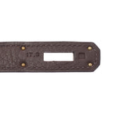 HERMES エルメス バーキン 35 カフェ シルバー金具 □M刻印(2009年頃) ユニセックス トリヨンクレマンス ハンドバッグ 新同 中古 銀蔵