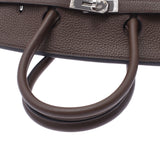 HERMES エルメス バーキン 35 カフェ シルバー金具 □M刻印(2009年頃) ユニセックス トリヨンクレマンス ハンドバッグ 新同 中古 銀蔵