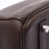 HERMES エルメス バーキン 35 カフェ シルバー金具 □M刻印(2009年頃) ユニセックス トリヨンクレマンス ハンドバッグ 新同 中古 銀蔵