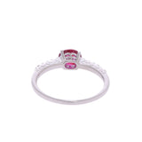 [Summer Selection 50,000 or less] Ruby 0.48ct Diamond 0.15ct 11 Ladies K18WG Ring / Ring A-Rank Used Sinkjo