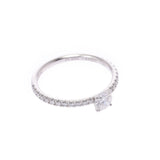 Boucheron Bushron Mini Bilabud Solitaire # 48 8 Ladies PT950 Platinum Ring / Ring A Rank Used Silgrin