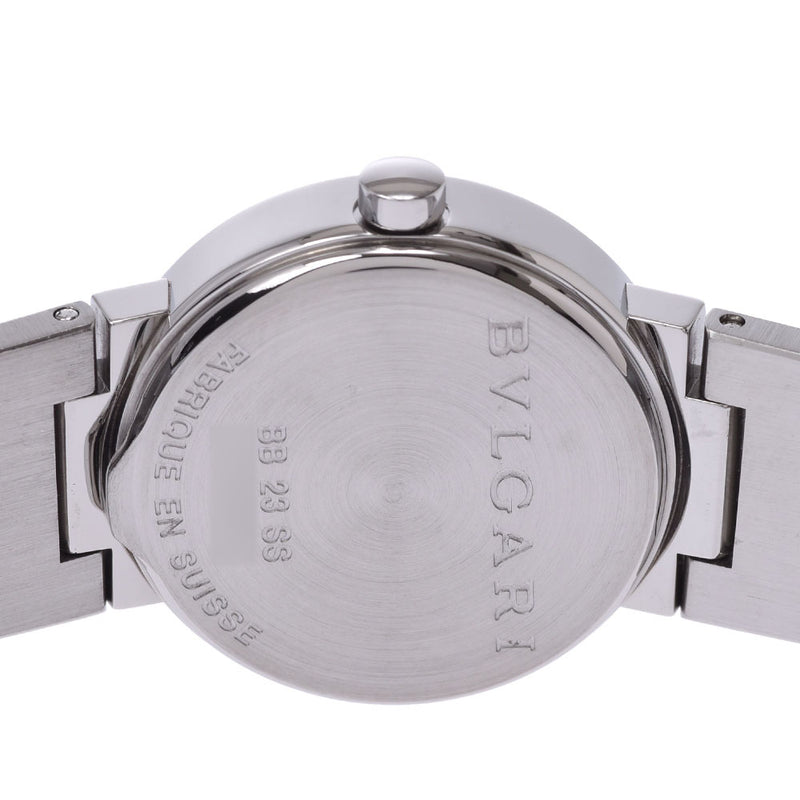 BVLGARI ブルガリ ブルガリブルガリ23 12Pダイヤ BB23SS レディース SS 腕時計 クオーツ 黒文字盤 Aランク 中古 銀蔵