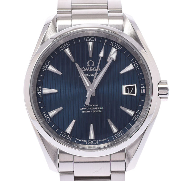 OCHA Omega Seamaster 150m backstage 231.10.42.21.03.001 Mens SS Watch automatic blue tapestry dial a