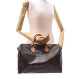 Louis Vuitton Louis Vuitton会标Speedy Bund Riere 35棕色M40392男女皆宜音乐帆布手提包B排名使用水池