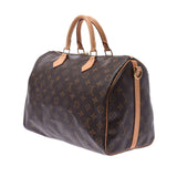 Louis Vuitton Louis Vuitton会标Speedy Bund Riere 35棕色M40392男女皆宜音乐帆布手提包B排名使用水池