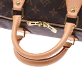 Louis Vuitton Louis Vuitton会标Speedy Bund Riere 35棕色M40392男女皆宜音乐帆布手提包B排名使用水池