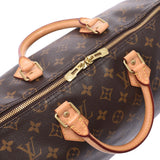 Louis Vuitton Louis Vuitton会标Speedy Bund Riere 35棕色M40392男女皆宜音乐帆布手提包B排名使用水池