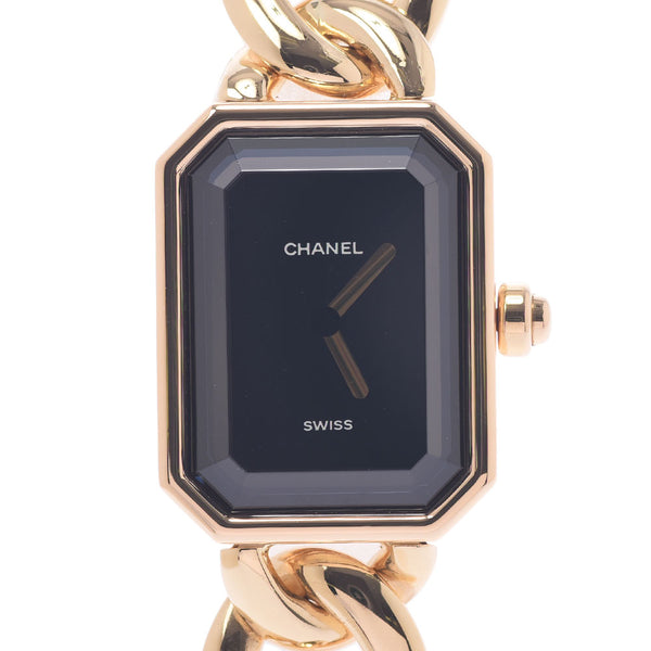 CHANEL Chanel Premiere Size M H0003 Women's YG Watch Quartz Black Table A-Rank Used Sinkjo